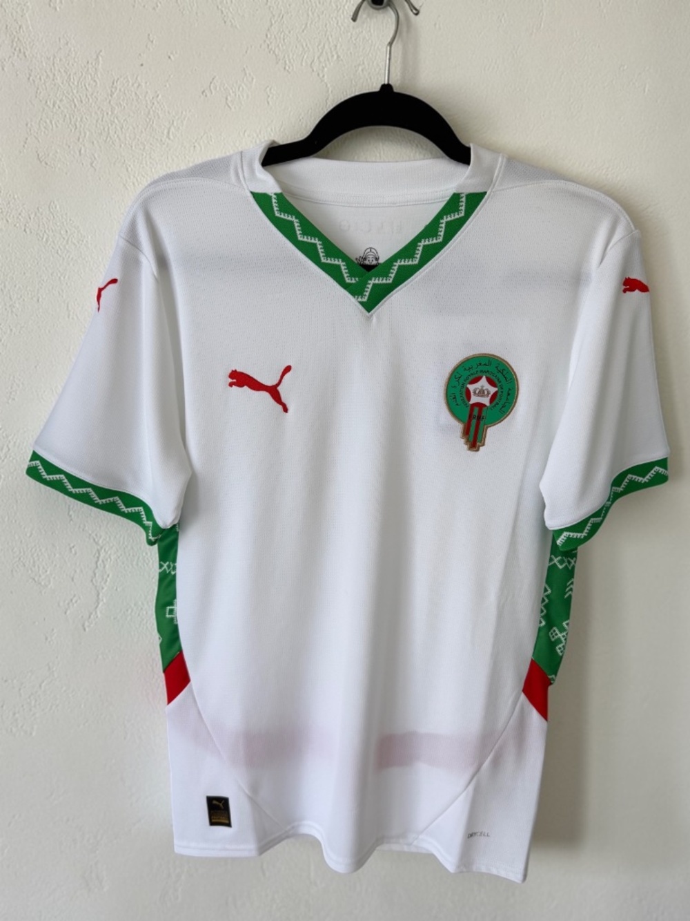 Puma Morocco 2024/25 Away Soccer Jersey Men’s Size S White FRMF NWT 777706-02